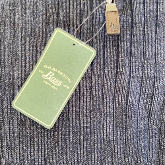 Men’s GH Bass Navy Blazer 1/4 Zip Long Sleeve Sweater XL  NWT - Picture 6 of 11